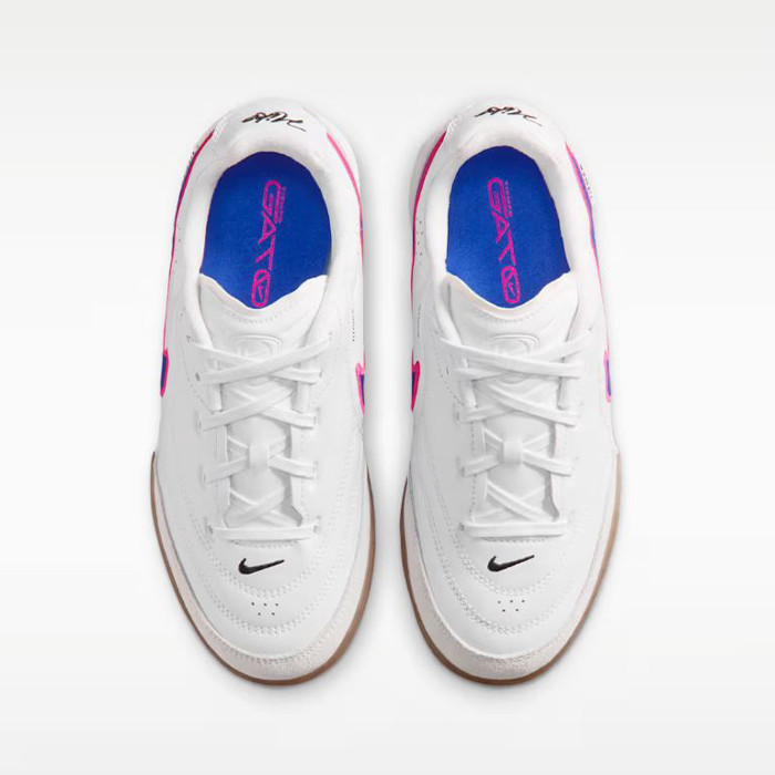 Nike Jr. Tiempo Streetgato White Blue IB5039-146 Street Soccer Sneakers