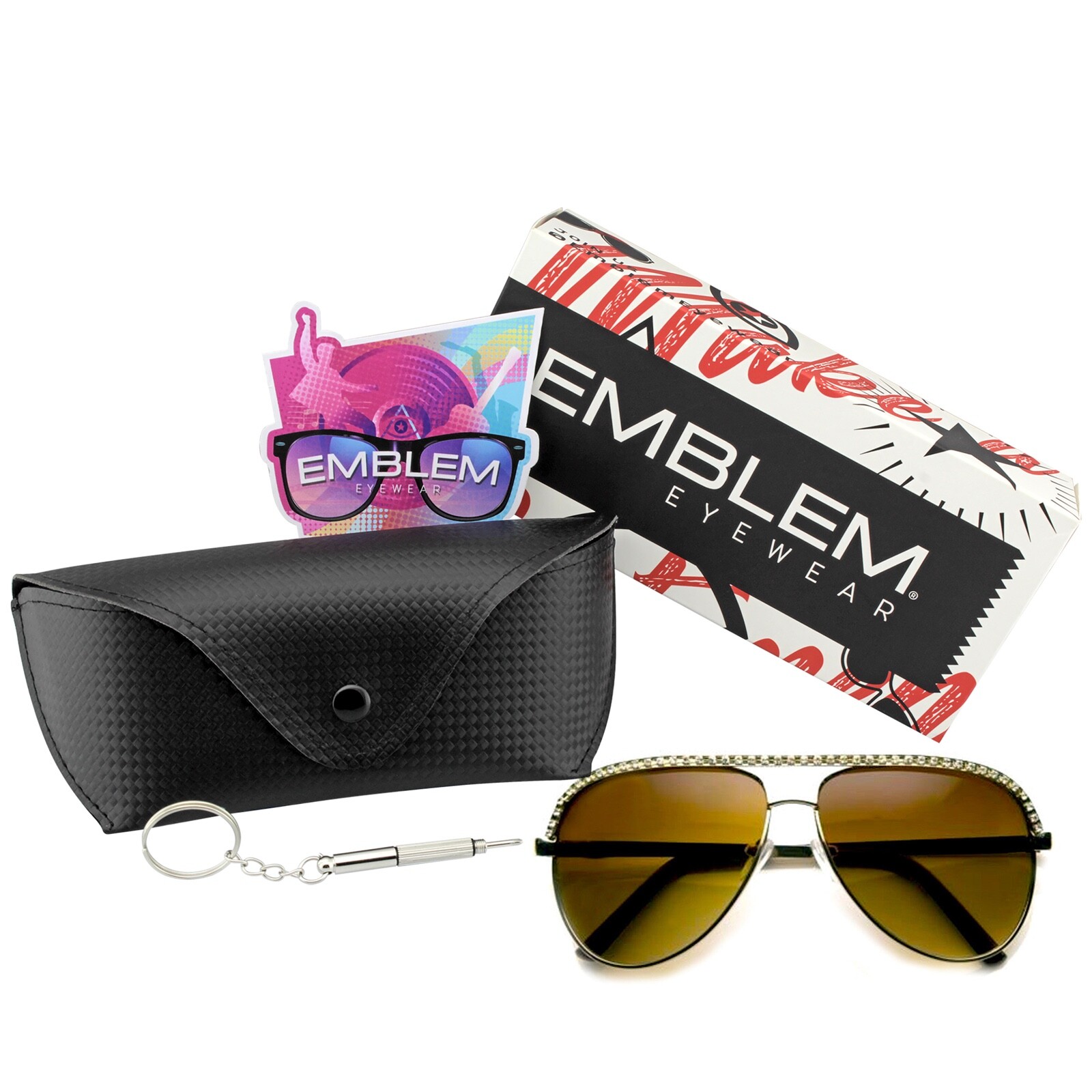 Sunglasses Womens Designer Bling Vintage Rhinestones Semi Rim Fashion Sunglasses