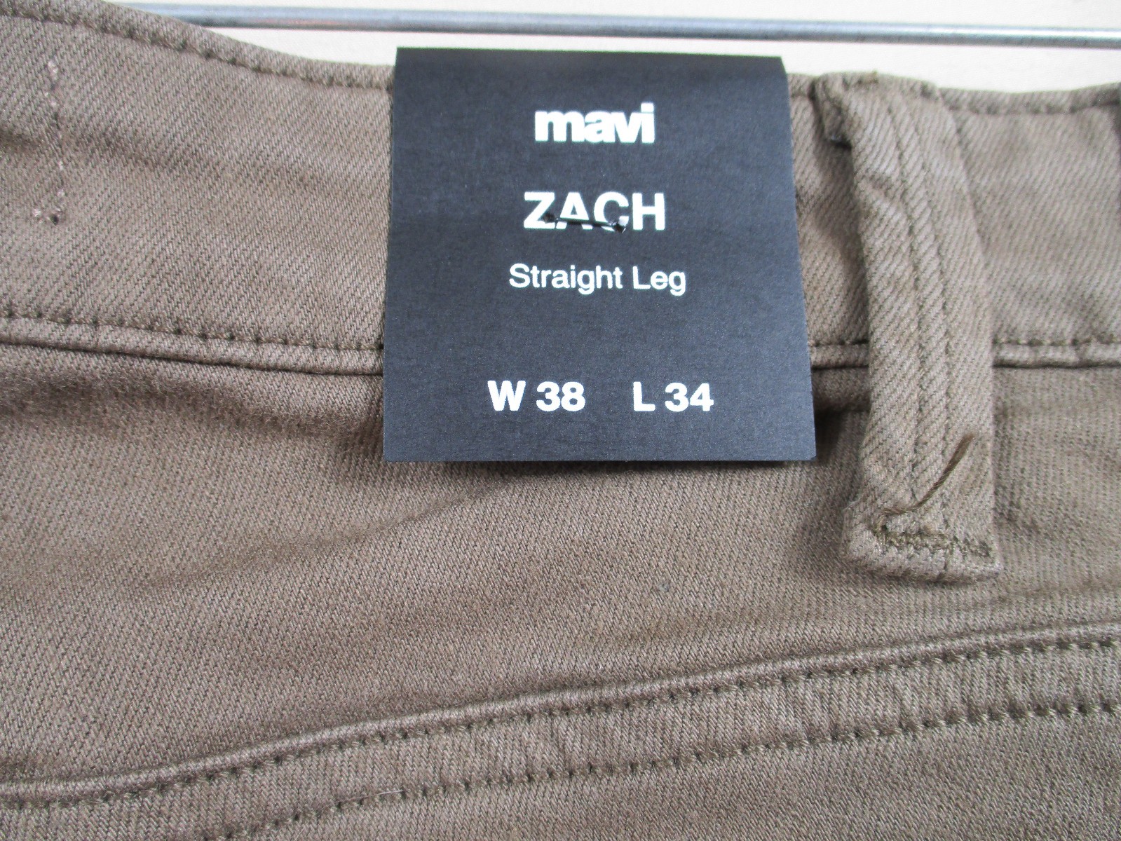 -NWT Mavi Zach Straight Leg Stretch Men’s Jeans Brown Sz 38×34