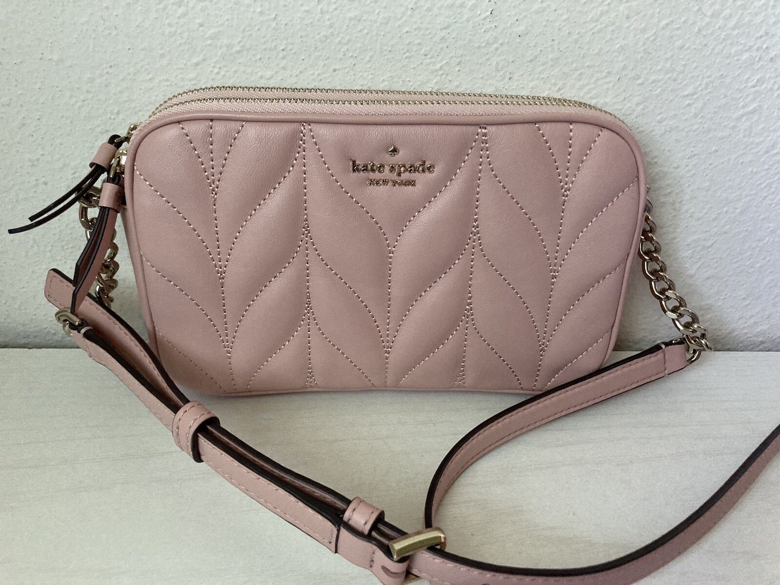 NWOT Kate Spade Briar Lane Quilted Kendall Leather Pink Crossbody Shoulder Bag