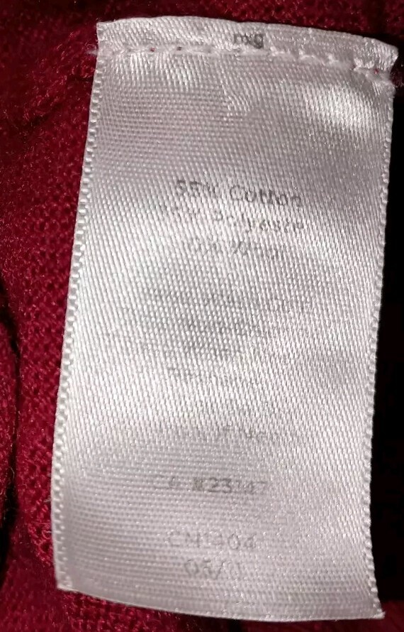 Talbots Large L Crimson Ruffled V-Neck Wool Blend Blouse Cottagecore Red