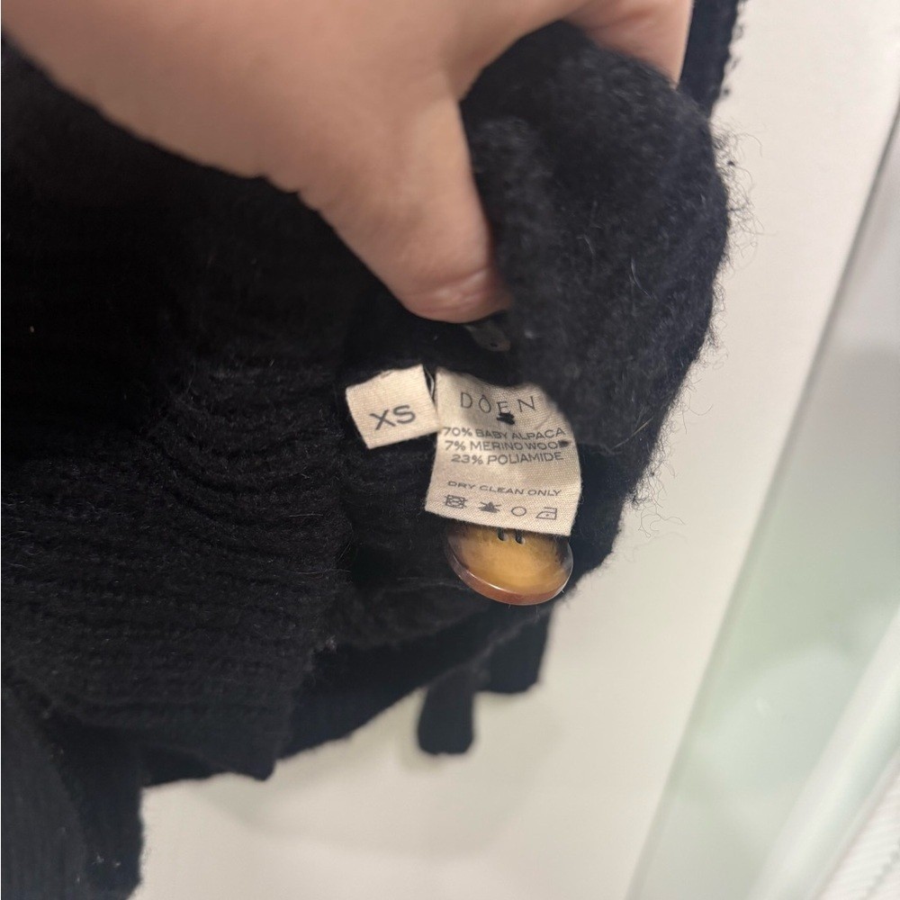 Dôen Adelia Alpaca Wool Oversized Sweater Black XS