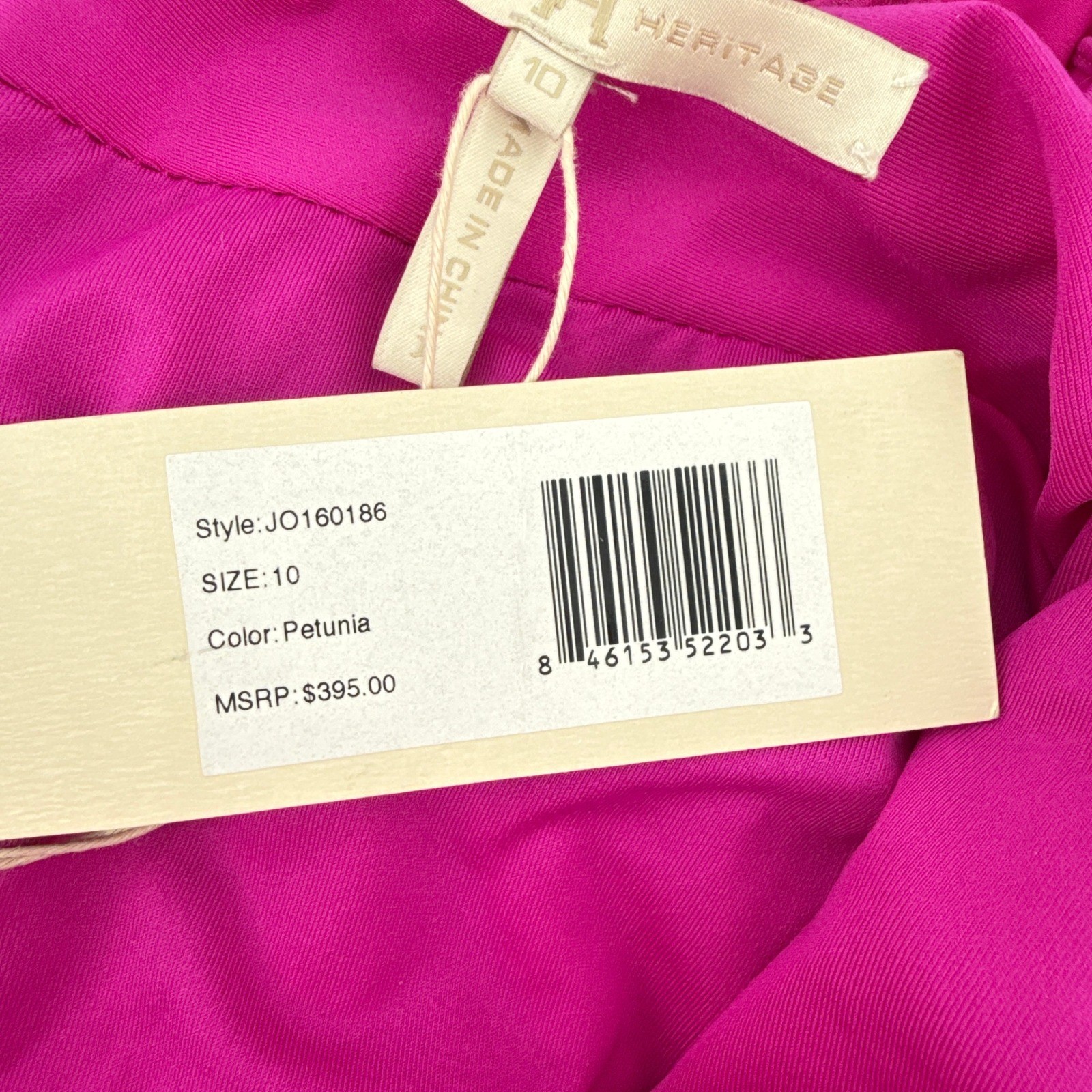 Halston Heritage NWT Gown 10 Petunia Pink Deep V Neck Crisscross Back Maxi