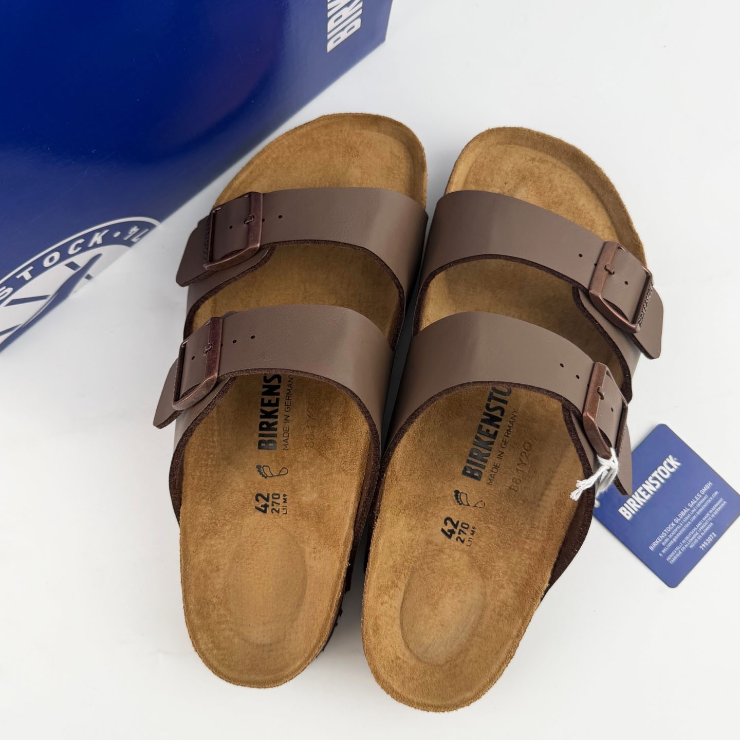 Birkenstock Arizona Birkibuc Mocha Soft Footbed Unisex Sandals Size 37-45