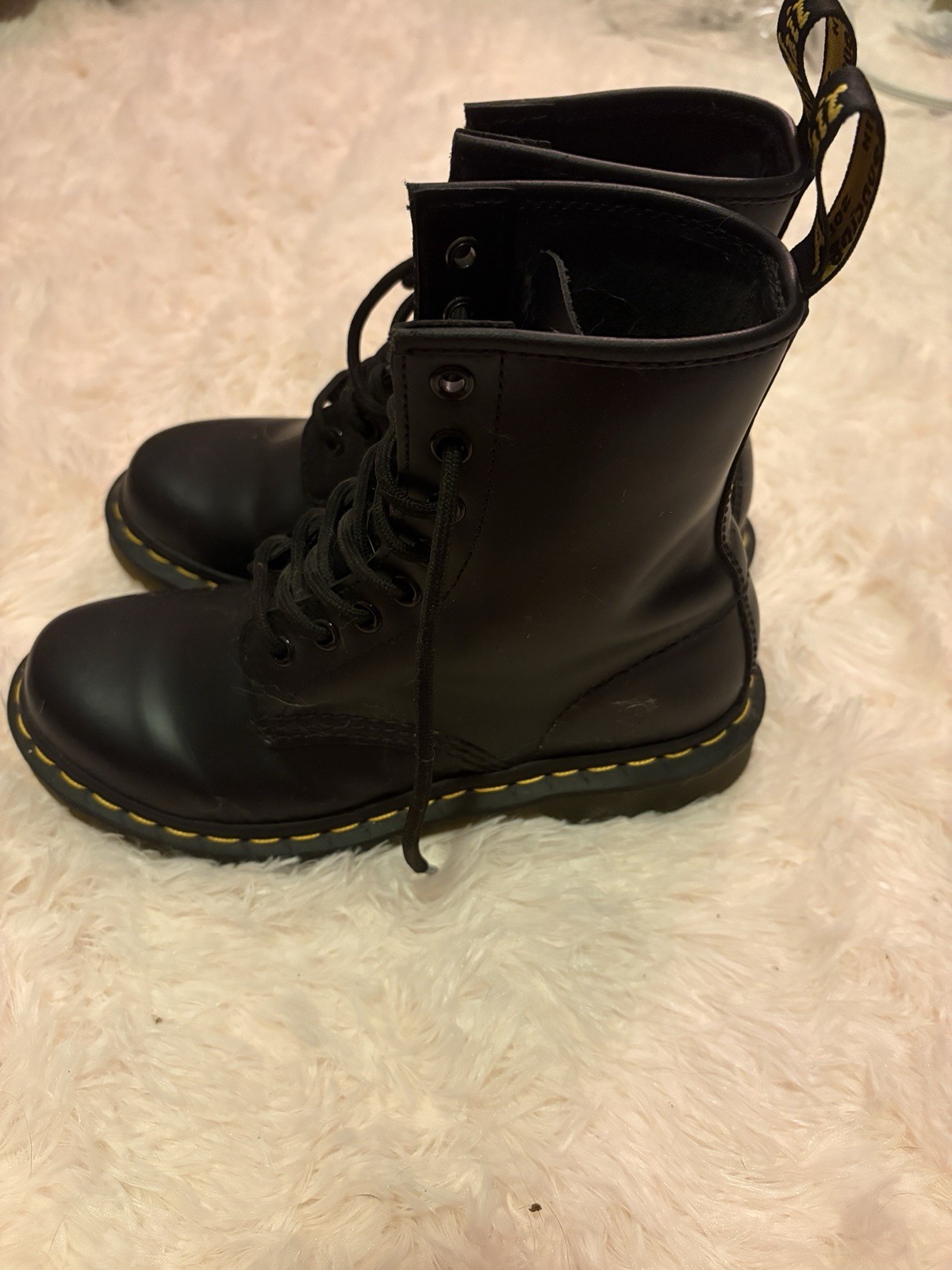 Dr. Martens 1460 Women’s Smooth Leather Lace Up Boots – Black, Size 6 US