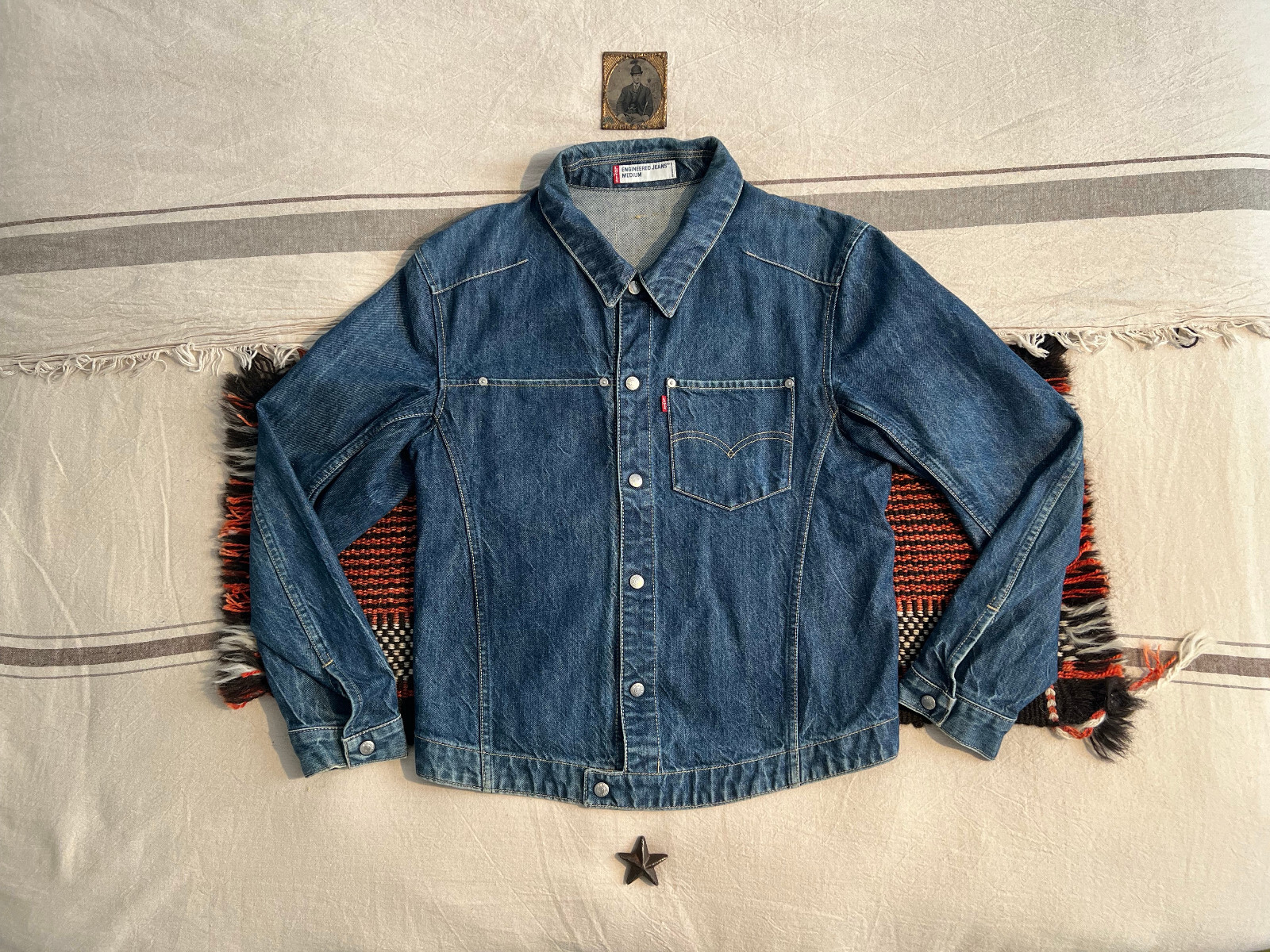 Levi’s Engineered Twisted Jacket M Trucker 41″ Denim Rare LVC-ish Y2K Made 2000