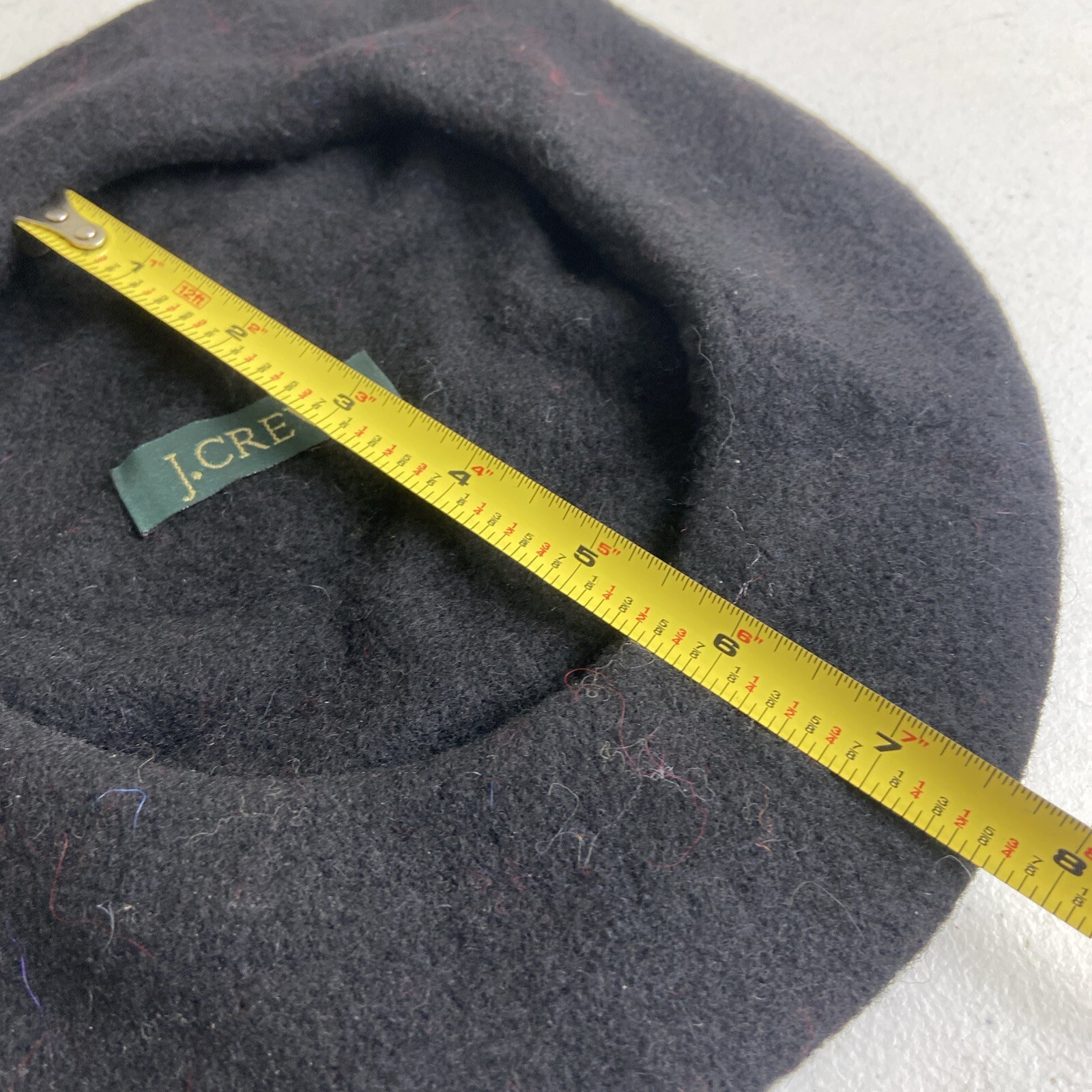 J.Crew Wool Beret Hat In Black 10” Diameter Classic