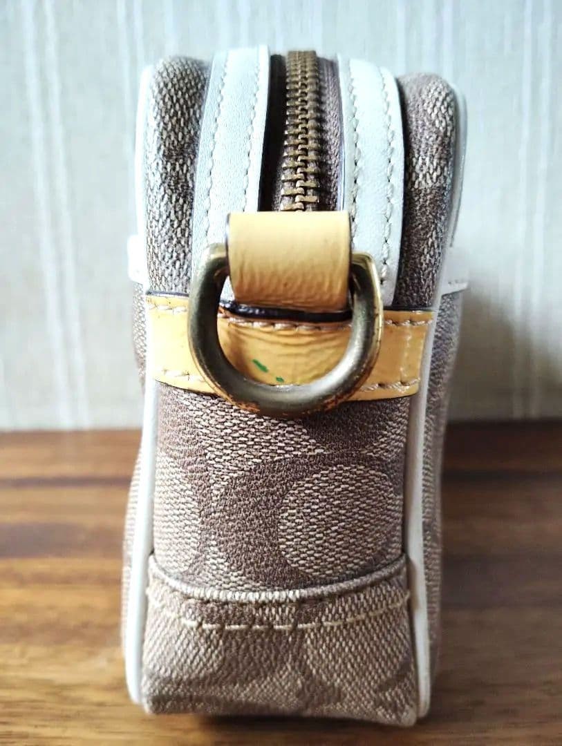 Excellent condition COACH stripe signature 2WAY with protective bag 13a