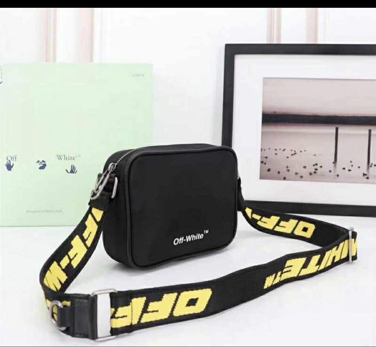 Off White Virgil Abloh Nylon Crossbody Shoulder Messenger Bag