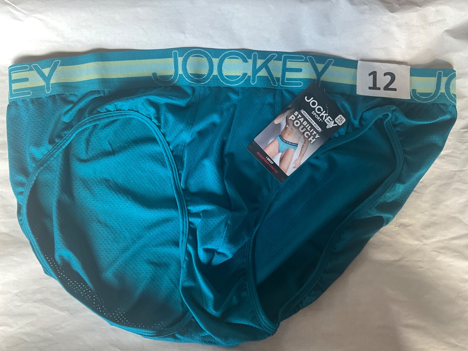 Jockey Sport Stability Pouch Brief Breathable Mesh New Orange Blue Men