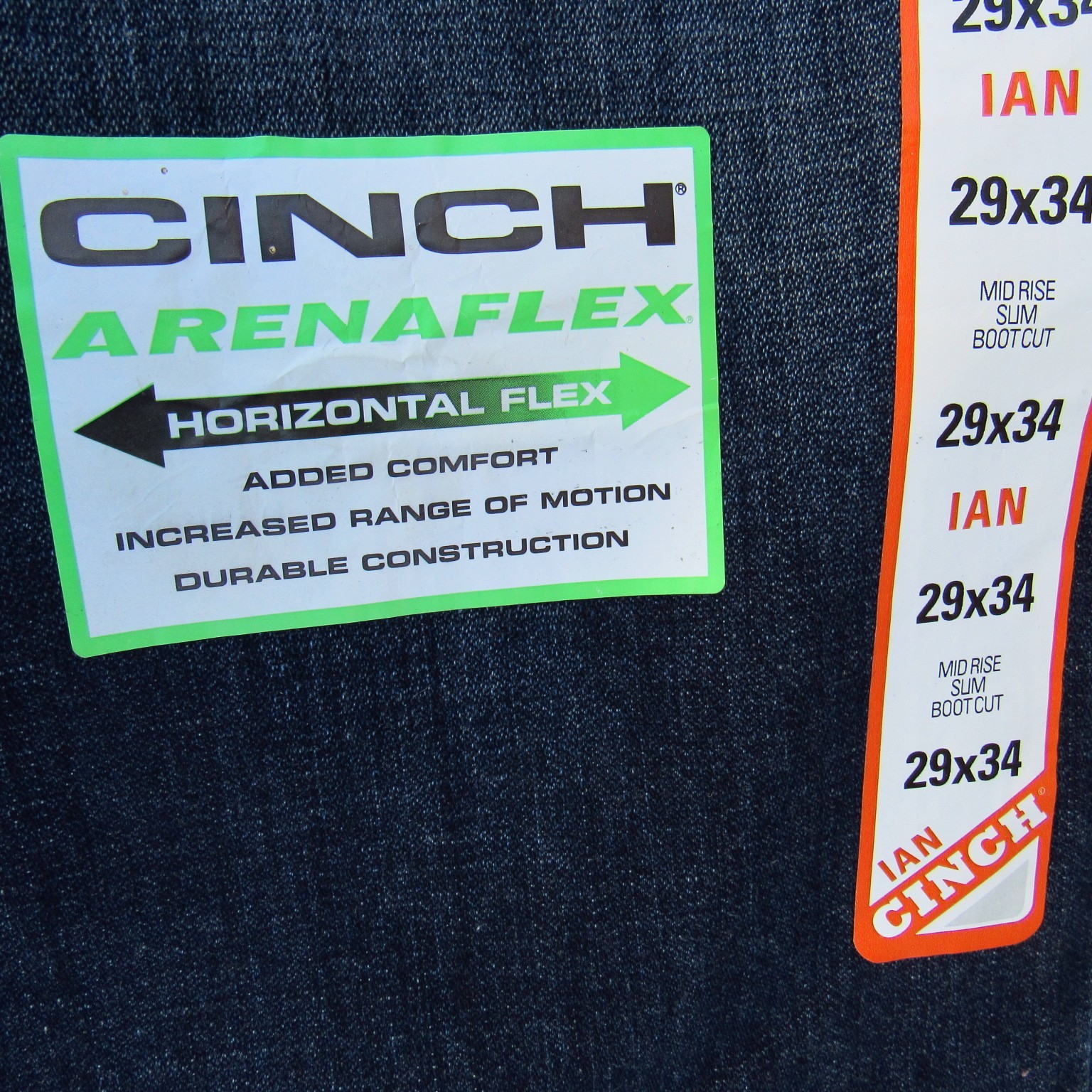 Cinch Men’s Ian Slim Fit Jeans Dark Stonewash Size 29×34 Cotton Blend NWT