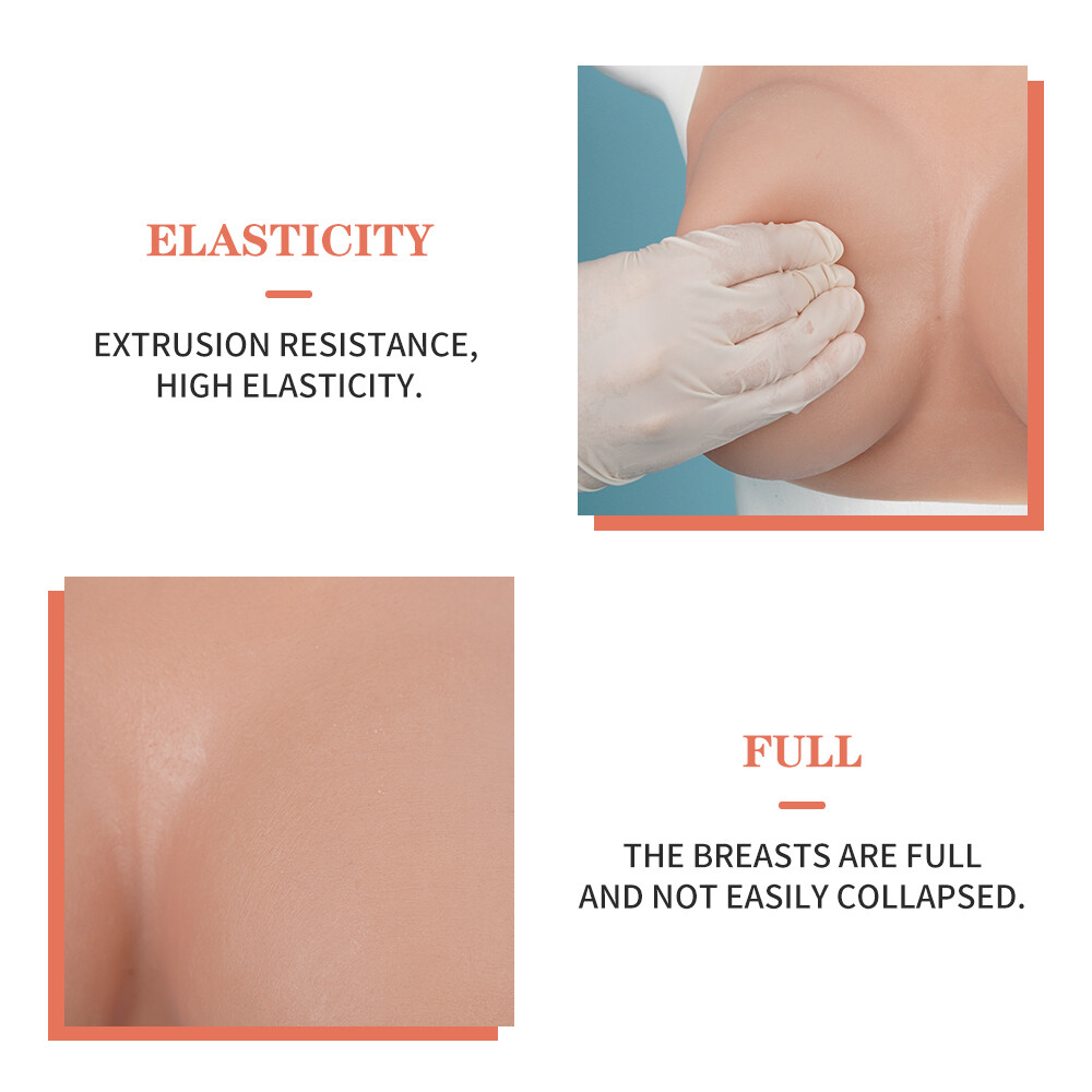 Realistic Silicone Breastplate Soft Skin-LikeG Cup Comfortable Breast Forms LGBT