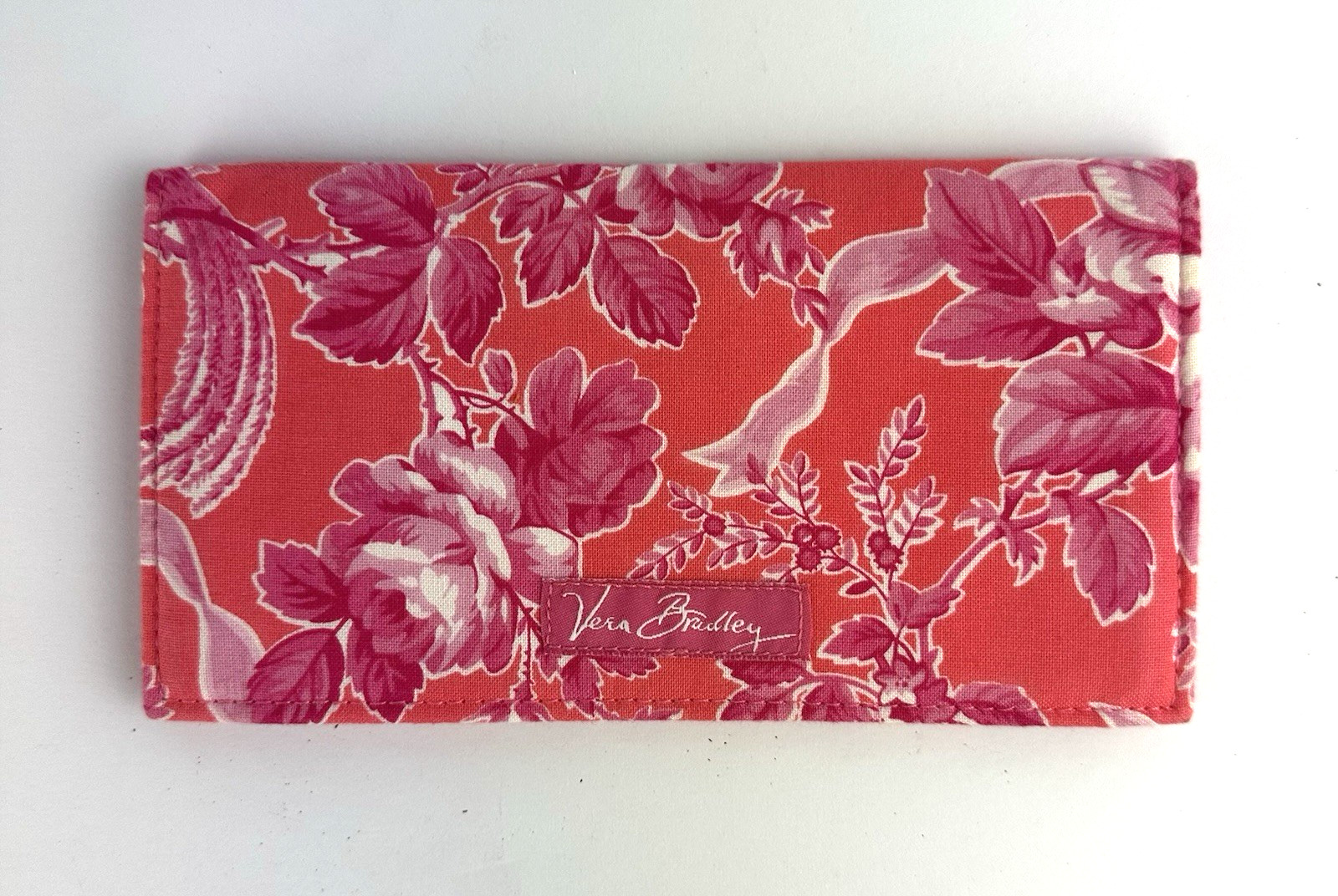 Vera Bradley Hope Toile Checkbook Cover/Currency Holder 6.75″ x 3.75″