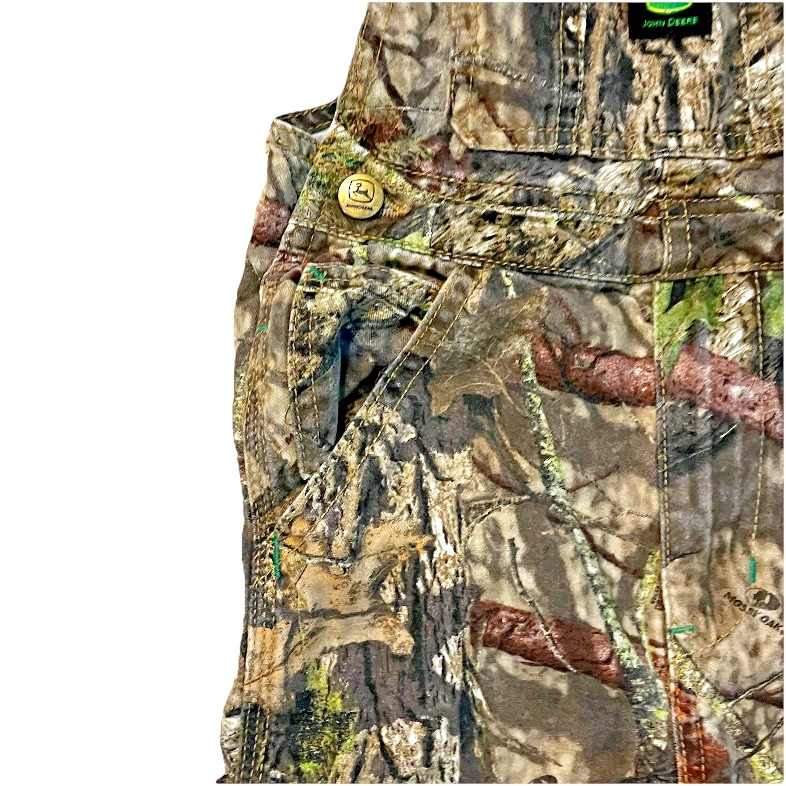 John Deere Camo Overalls KIDS Size 5 Mossy Oak Camouflage Hunting Bibs Outdoor