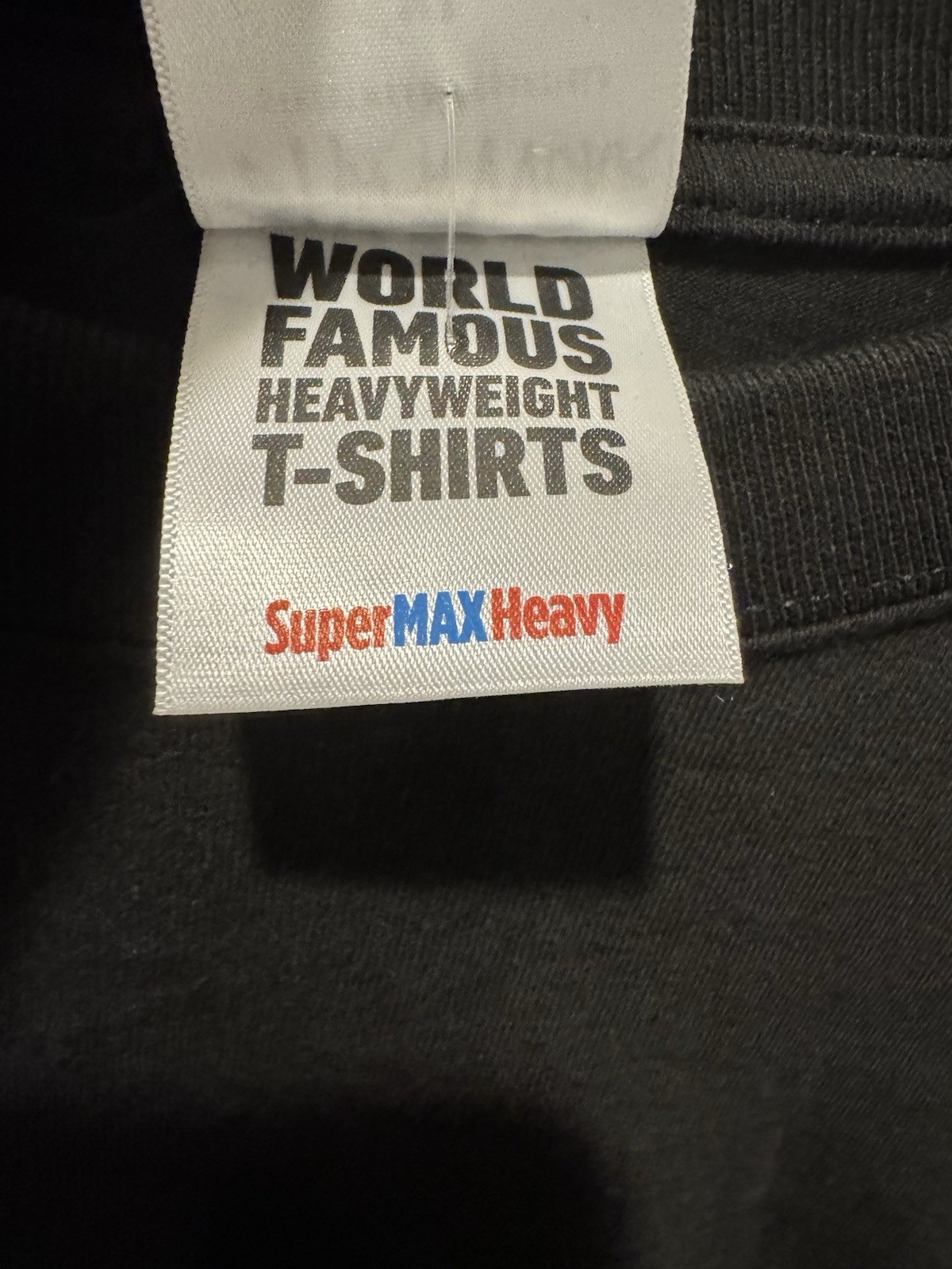 Shaka Wear Super Max Heavy Heavyweight Black Crew Neck Cotton T-Shirt XL