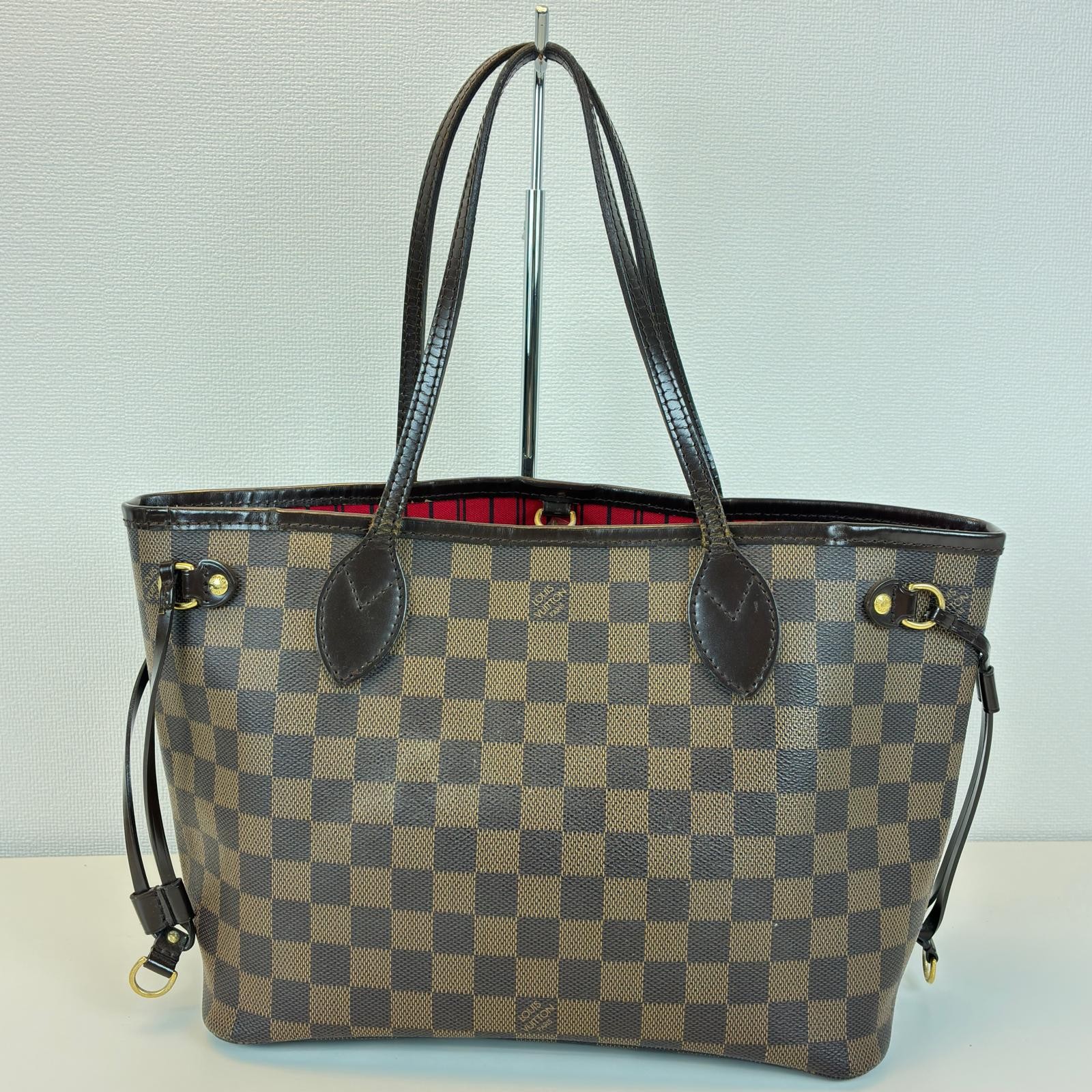 LOUIS VUITTON Never full PM Tote Bag N51109 Damier canvas Brown