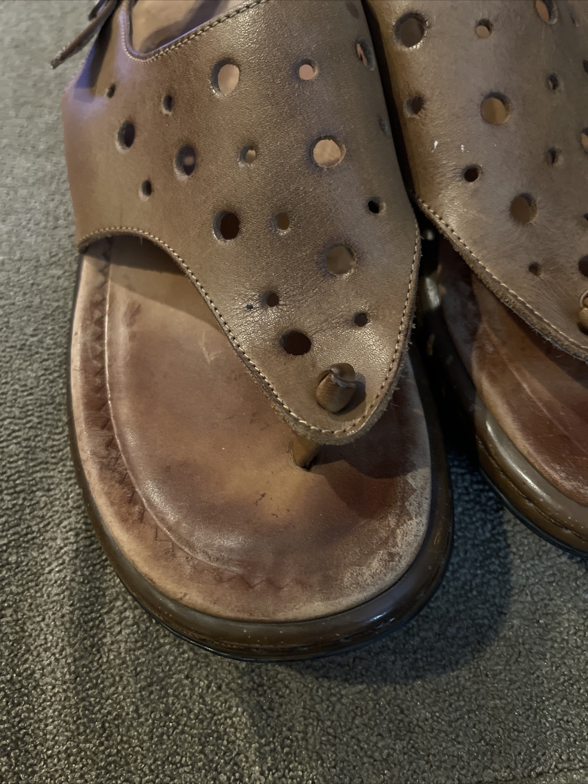 Dansko Tan Brown Sandals Shoes Women’s Size 38 Buckle (TD)