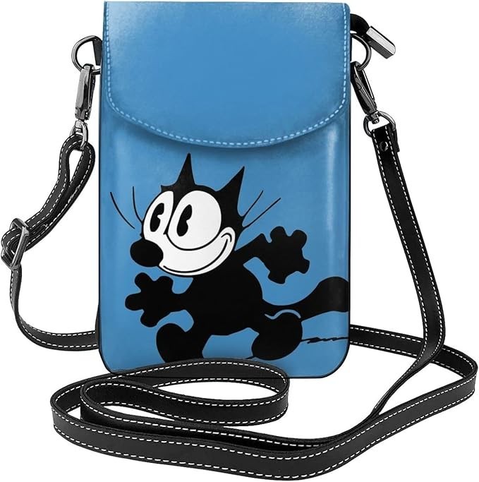 Felix the Cat Smartphone Pouch PU Leather Shoulder Bag 19cm x 12.5cm x 4cm