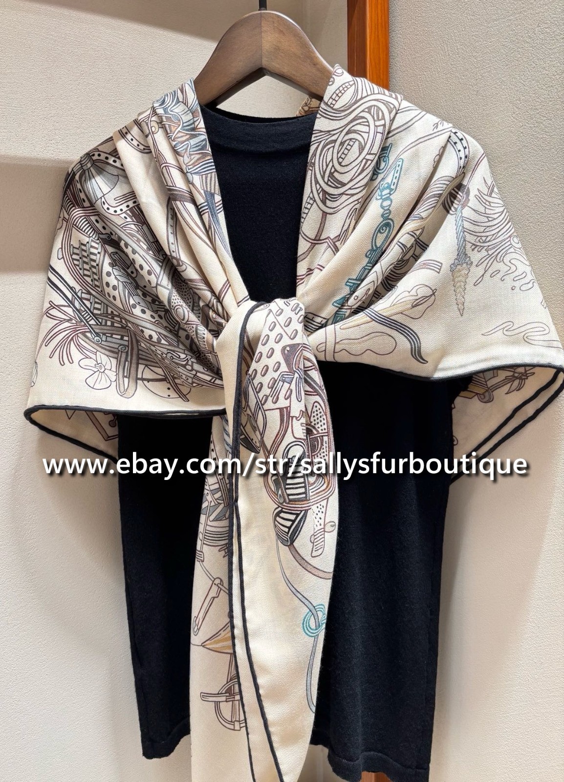 2026 Sallys 70% Cashmere 30% Silk Wrap Scarf Future Print Double Face Shawl 53″
