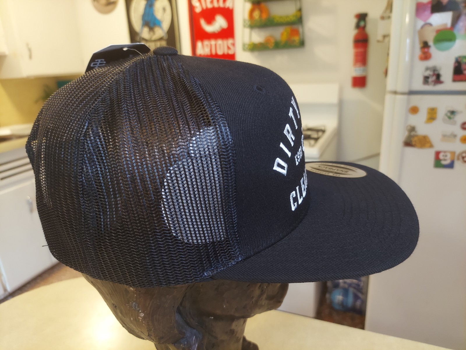Dirty Hands Clean Money Troll Co Mesh Snapback Trucker Ball Cap NWT