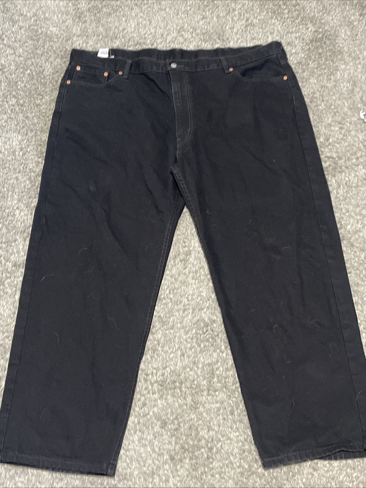 Levis Mens 550 Jeans 48 X 30 Black Big Tall Relaxed Fit Straight Leg Cotton New