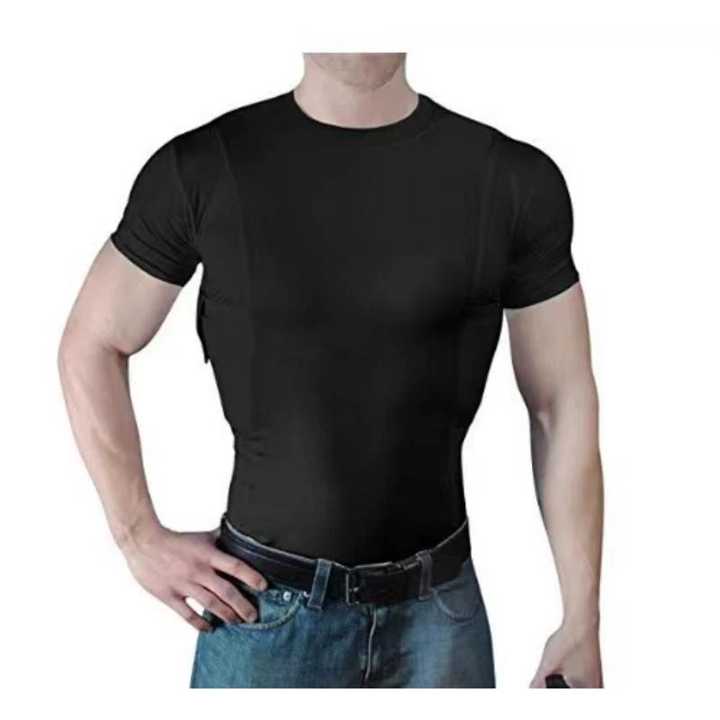 Concealment Clothes Mens Crew Neck Undercover- Concealed Holster Carry Tops
