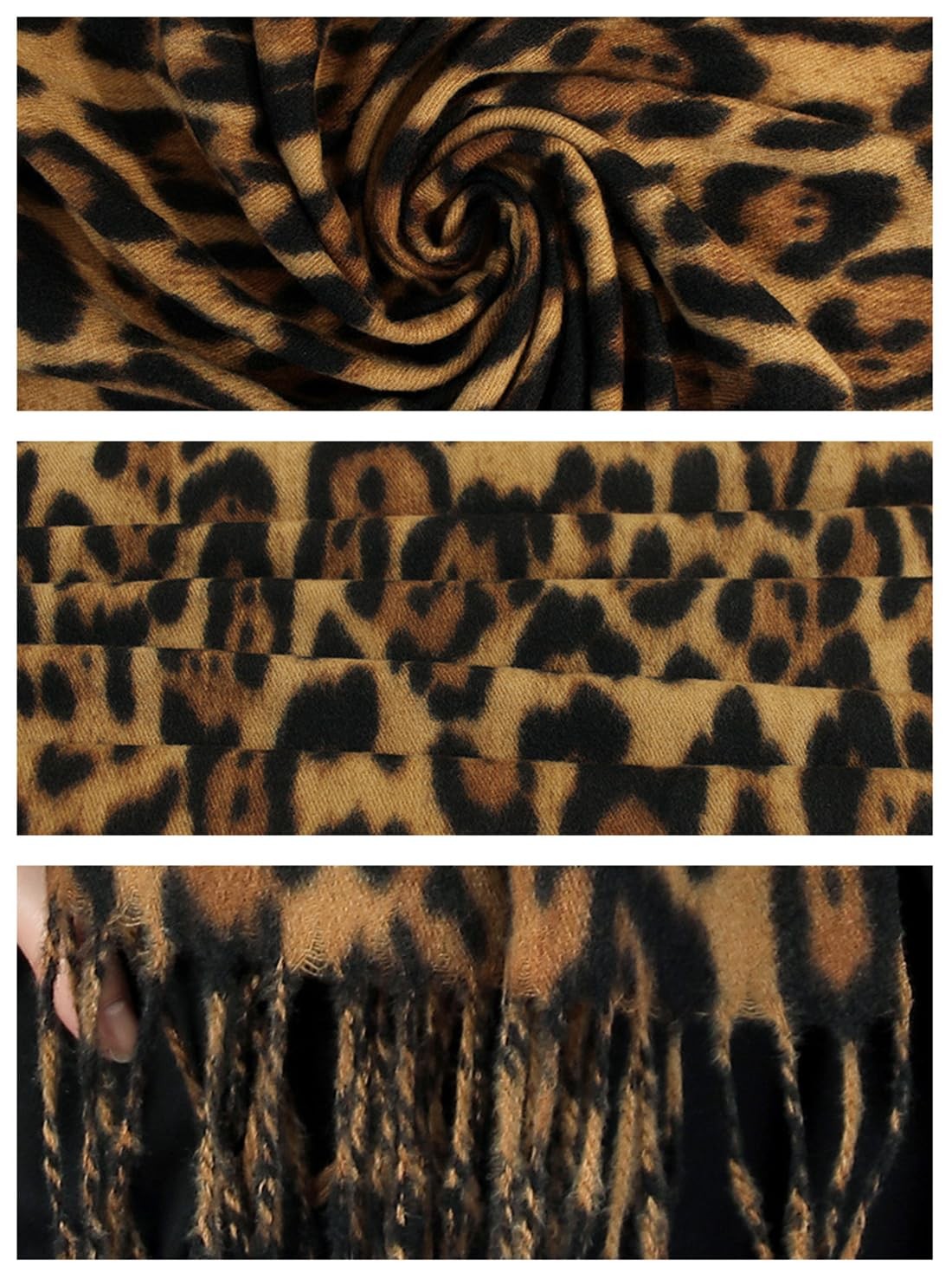 Classic Leopard Print Scarf Winter Warm Animal Soft Cashmere Blanket Wrap