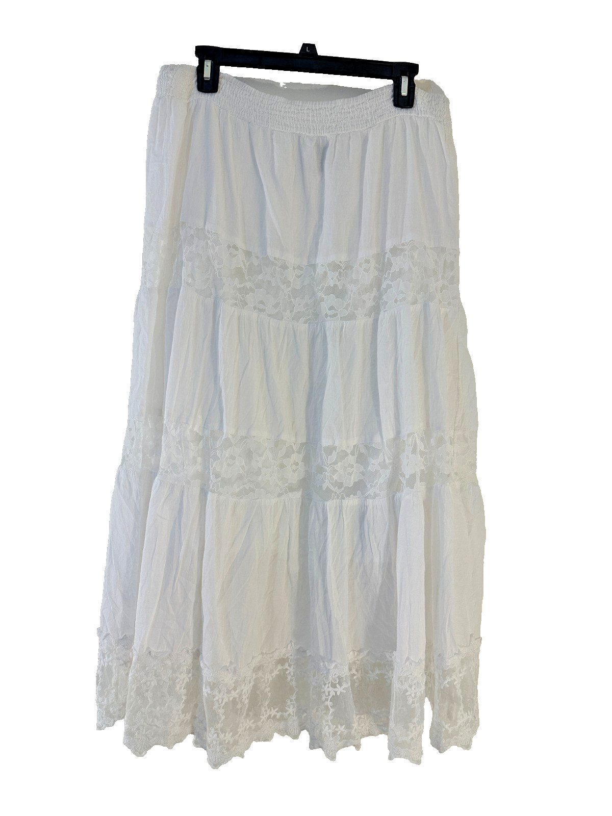 Intro Womans Tiered Lace Skirt Size L Boho Fairy Y2K Festival Western Cowgirl