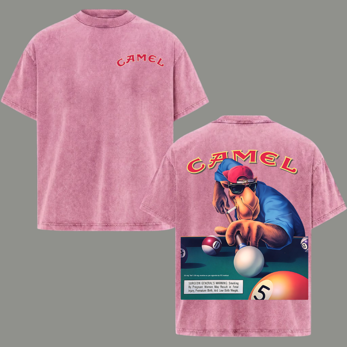 Vintage Camel Joe Billiards Acid Washed T-Shirt Graphic Tee Men’s Clothing