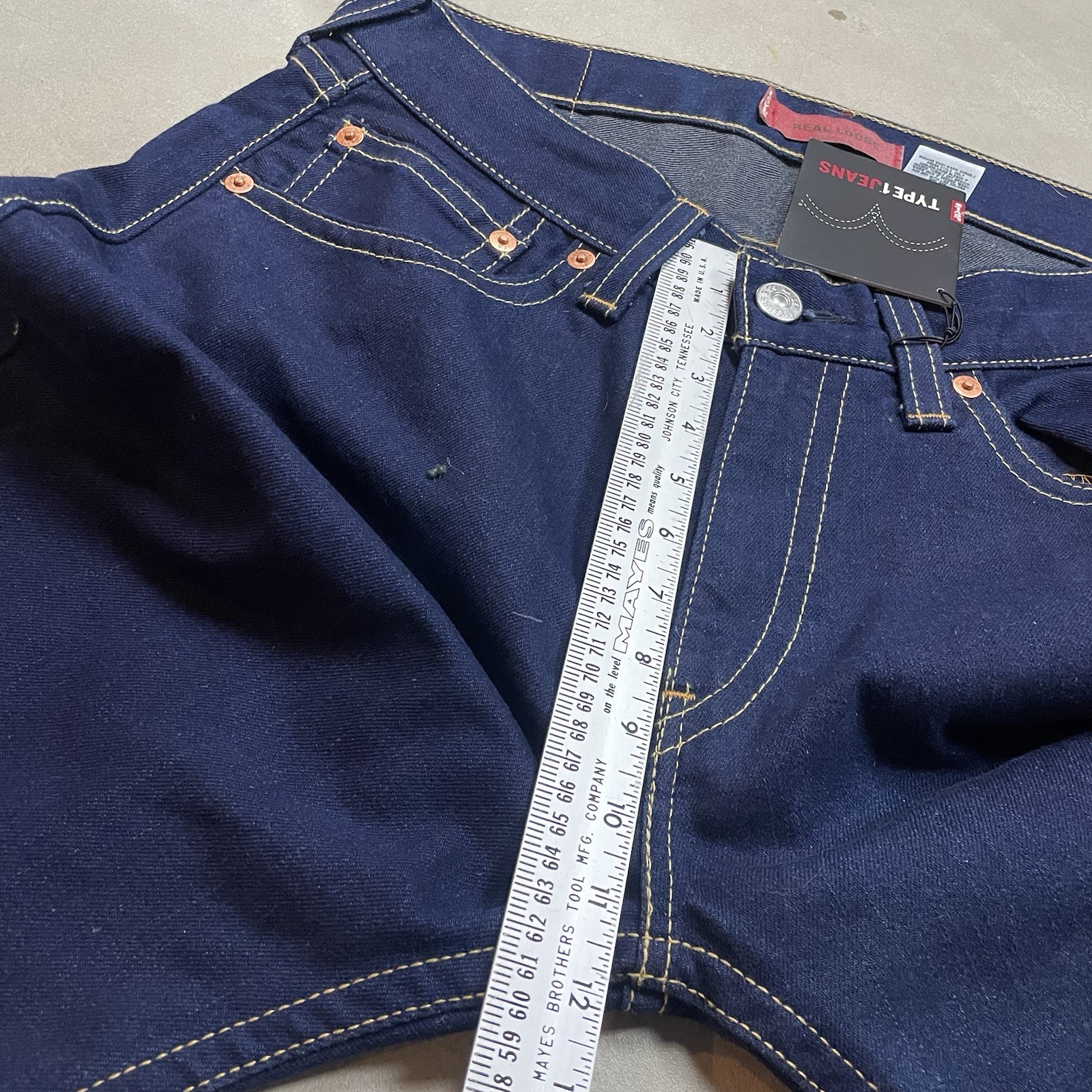Levis Type 1 Jeans Vintage Y2K Wide Leg Baggy Real Loose Skater 34×32 Fits 36×31