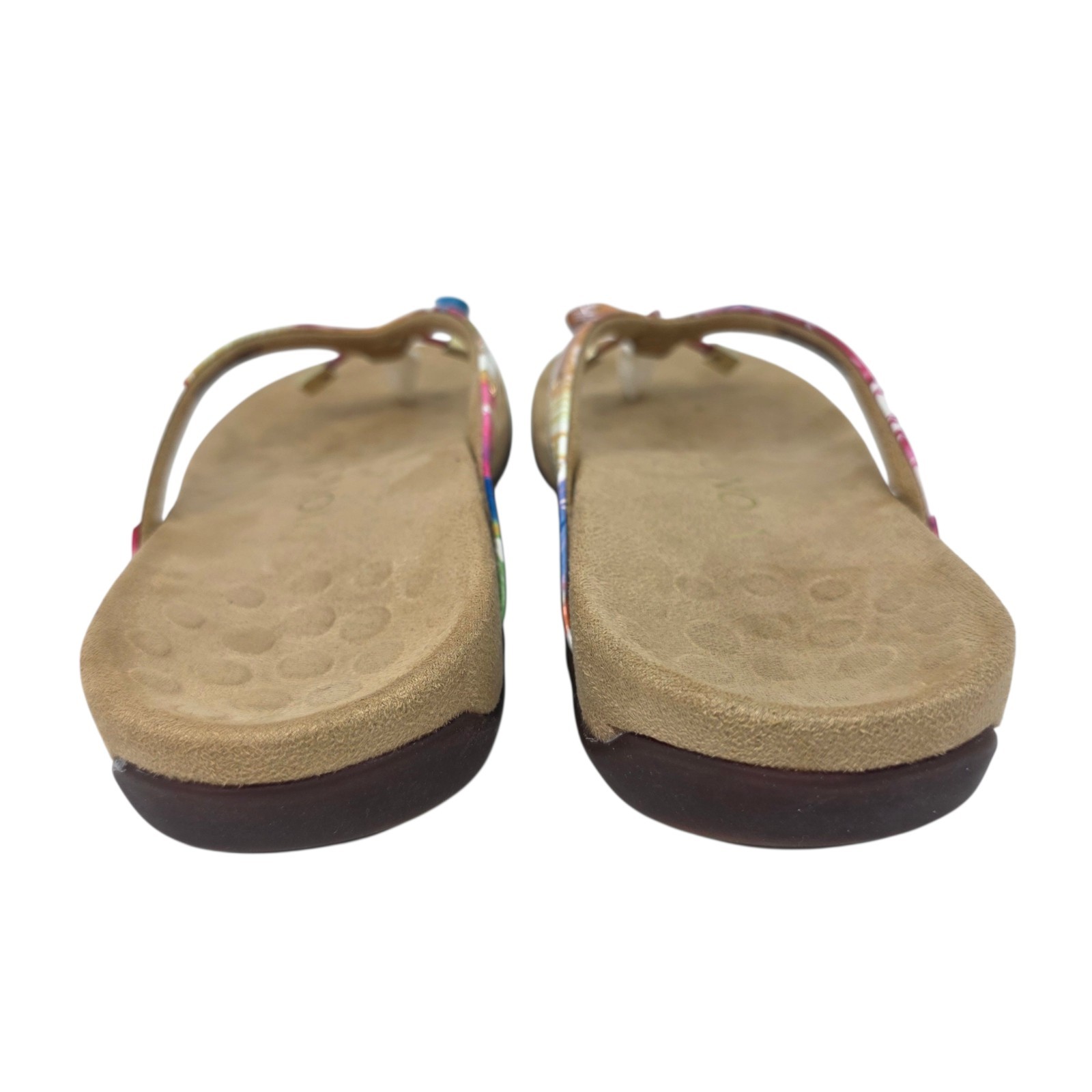 Vionic Bella II Floral Thong Sandal 7.5 Women’s TVW1115-2 Comfort Flip Flop EUC