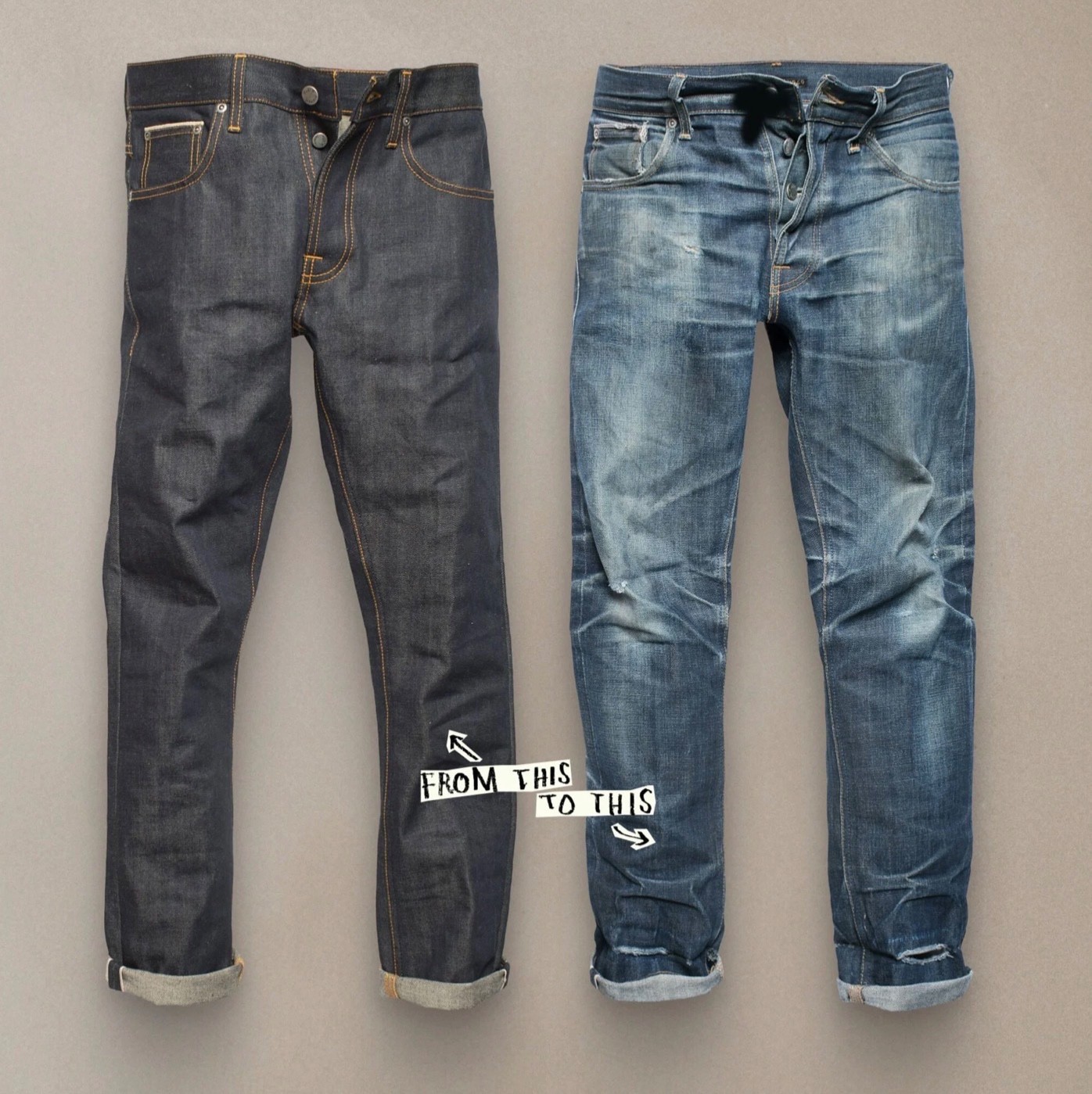 Nudie Jeans Mens Lean Dean Dry Japan Selvage Blue Jeans – W29 x L32 RRP £225