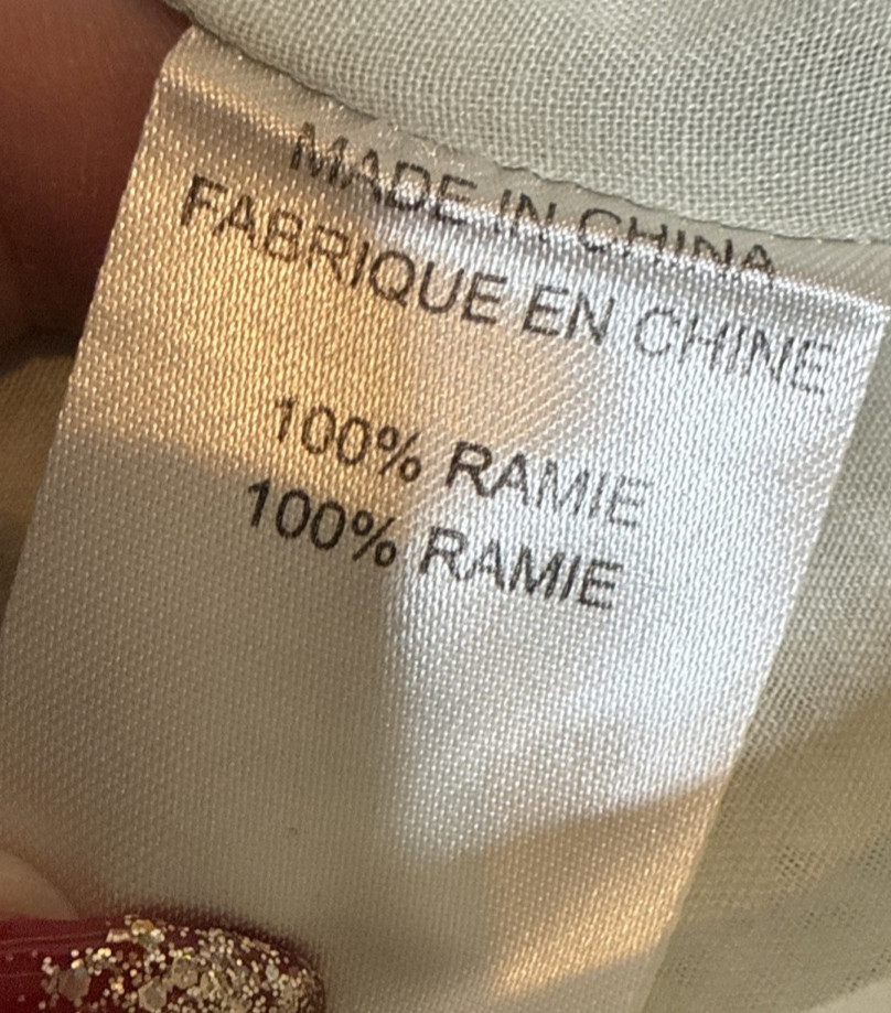 Theory Womens 100% Ramie Marandel Common Pocketed Button Down Blouse Size Medium