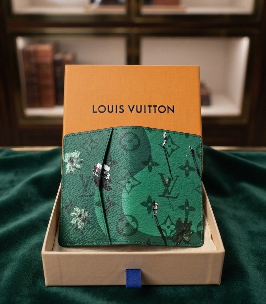 Louis Vuitton LV Golf Monogram Pocket Organizer Wallet Green😍😍