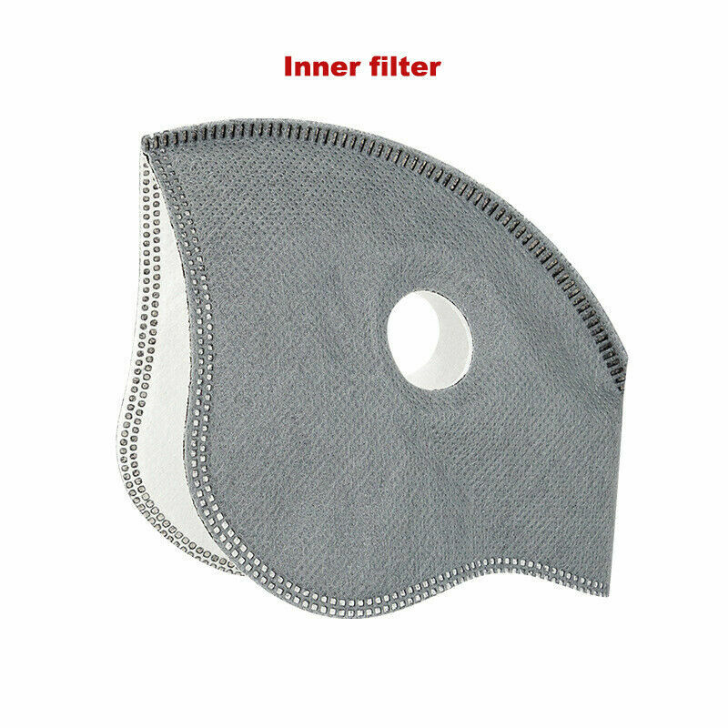 Reusable Face Mask Breathing Valves Sports Cycling Outdoor Active Carbon Filter