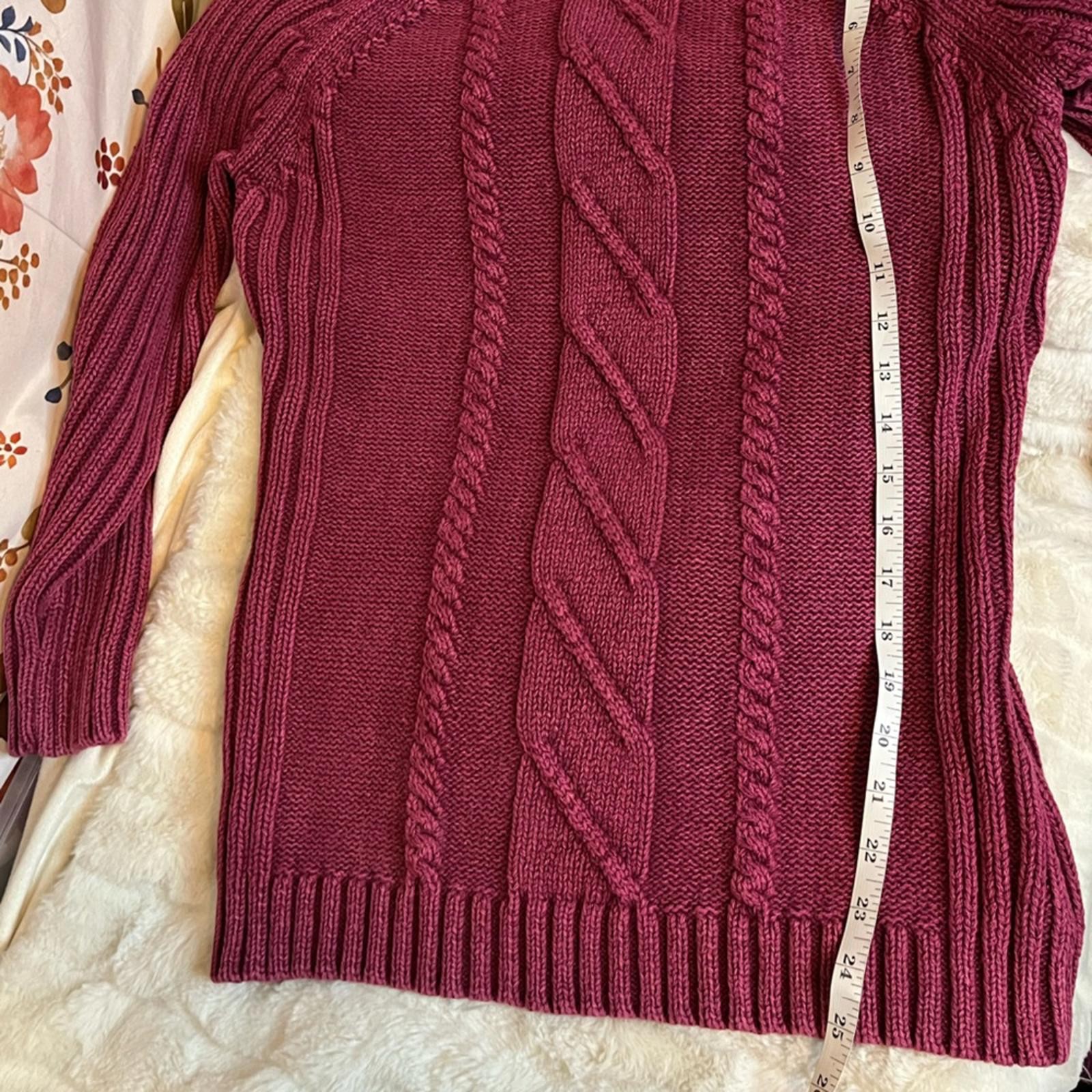 Woolrich Women’s XS Burgundy Pink Red Thick KnitTunic Winter Classic Sweater