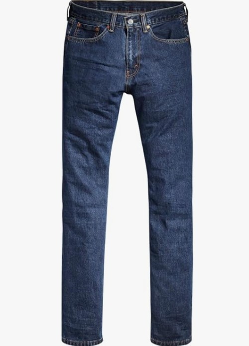 Levi’s Men’s 505 Dark Stonewash Regular Fit Straight Leg Jeans 32W 34L. NEW!!!