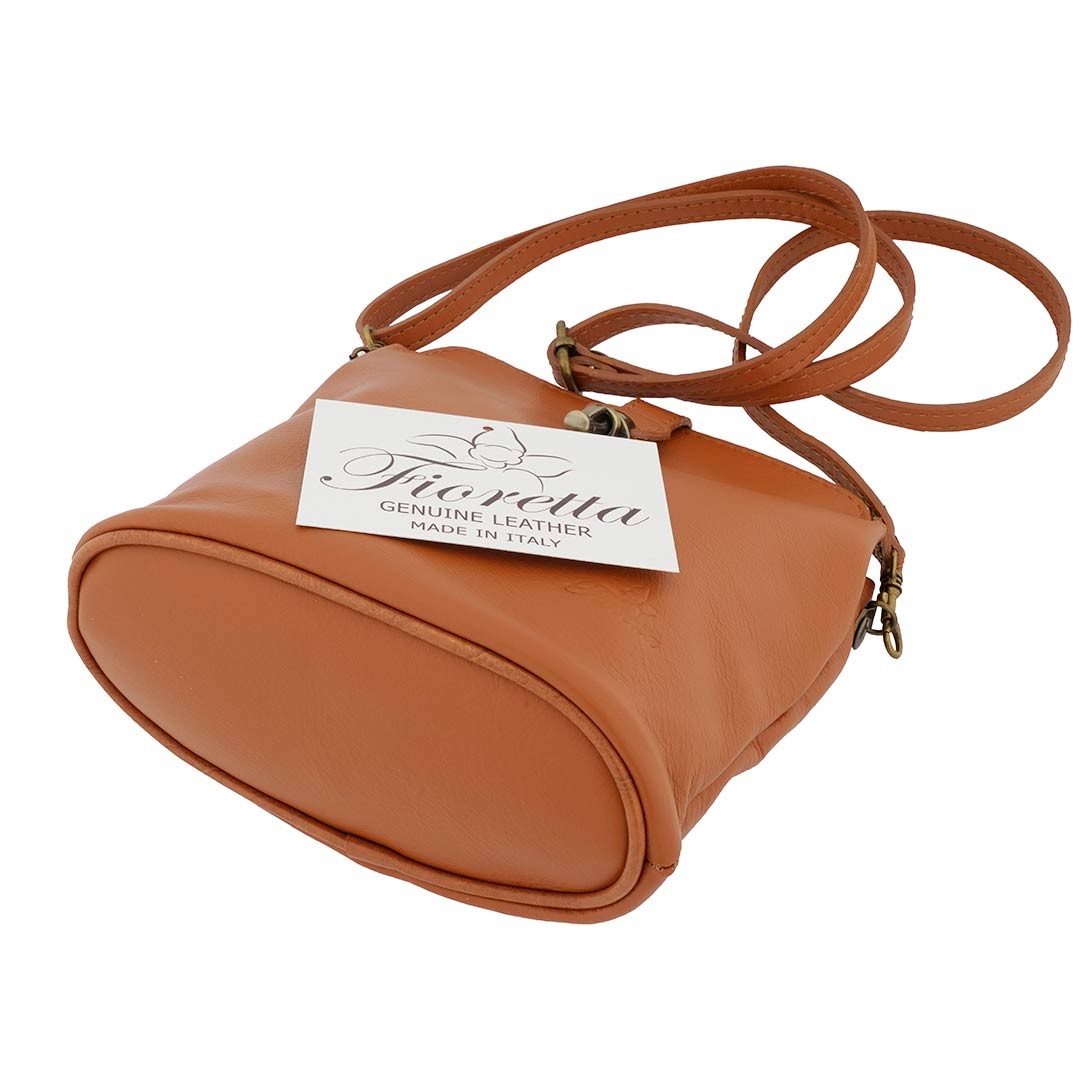 GlassOfVenice Fioretta Italian Genuine Leather Small Crossbody Shoulder Bag Purs