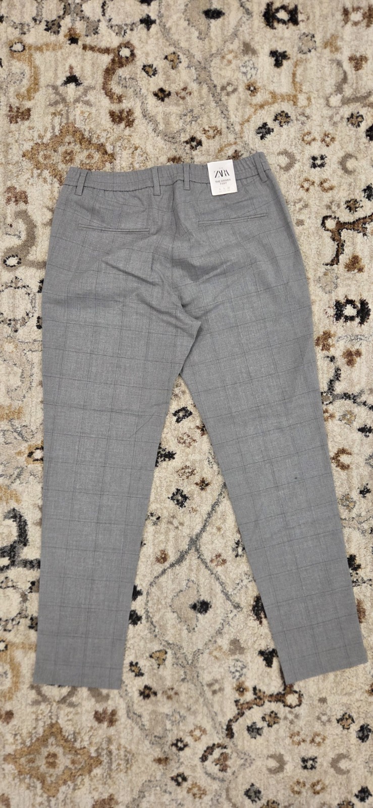 Zara Men’s the Driver Pant Slim Fit, Comfort Stretch, Gray, Size L