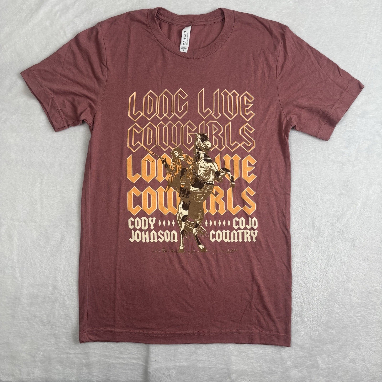 Bella + Canvas Long Live Cowgirls Cody Johnson Cojo Country SS Shirt Size Small