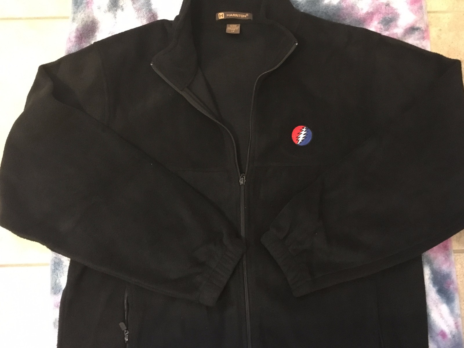 Grateful Dead Steal Your Face Embroidered Full Zipper Polyester Fleece Jacket
