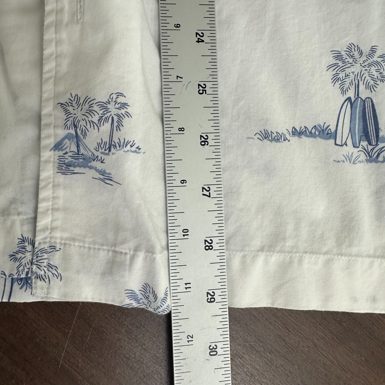 Brooks Brothers Hawaiian Camp Loop Shirt Blue Palm Tree Surfboard Regent Mens L
