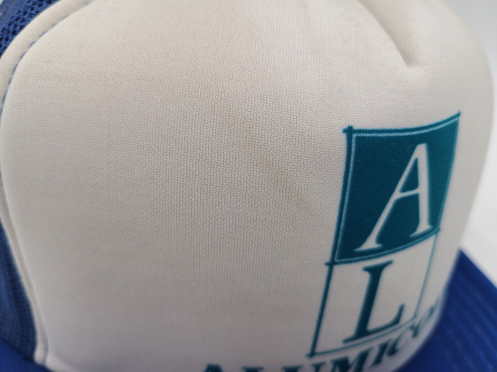 Vintage Alumicor Mesh Trucker Snapback Hat Cap Canada Aluminum Men White Blue