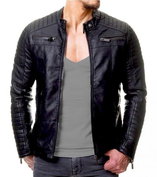 leather jacket men vintage bomber