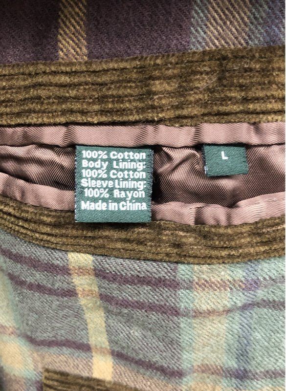 J. Crew Men’s Brown Corduroy Blazer Sport Coat Elbow Patches Plaid Lining Sz L