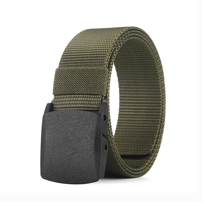 Men’s Adjustable Tactical Belt TSA Approved Metal-Free Nylon Canvas