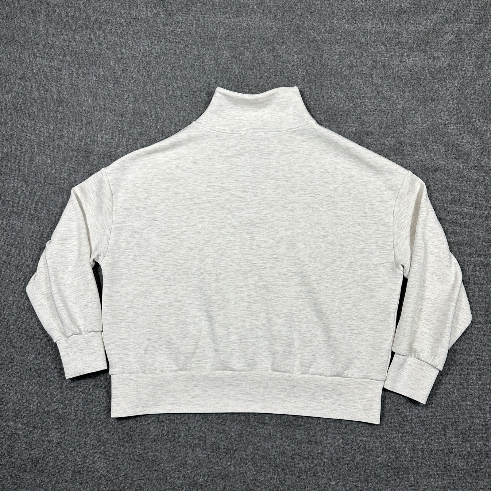 Varley Hawley Half-Zip Sweatshirt Beige Gray Women’s Large Oversized Athleisure