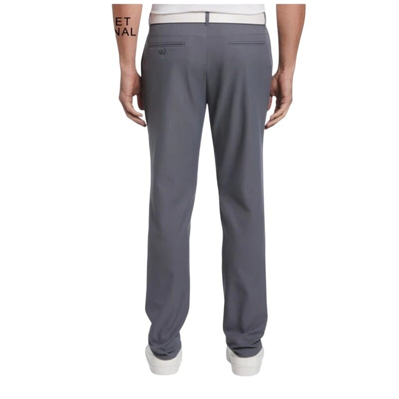 Original Penguin Flat Front Golf Pants Twill Performance Stretch Gray Athleisure