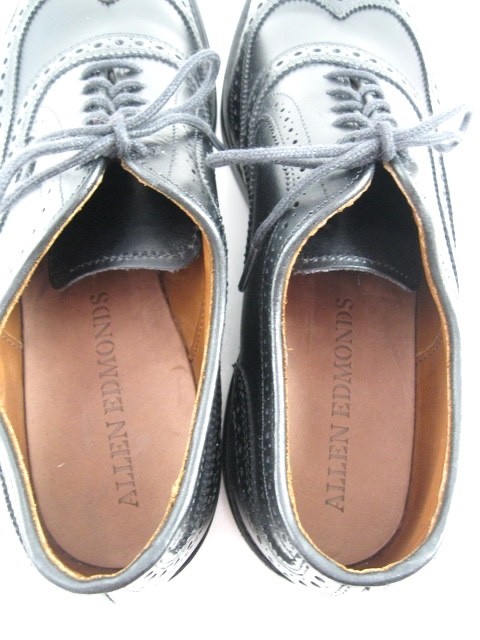 Allen Edmonds “MCALLISTER” Wingtip Oxfords 8 EEE Black DAINITE SOLES(618N)