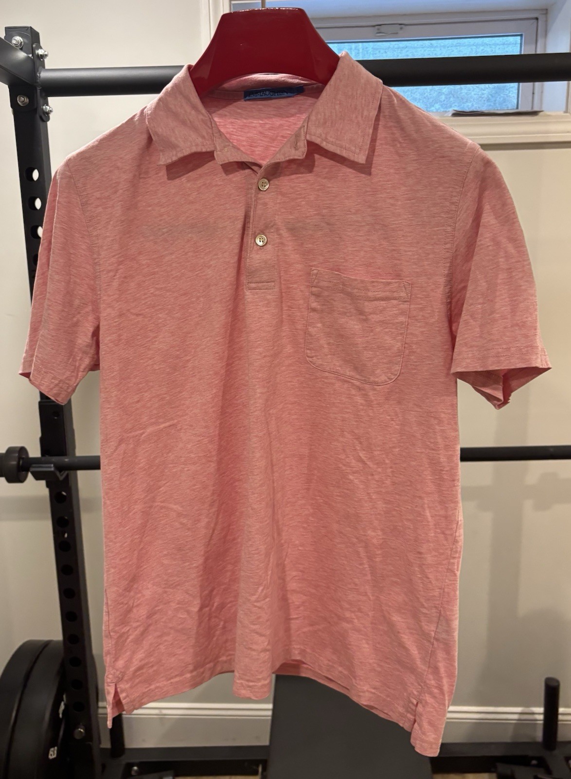 J. McLaughlin Recent & Mint Callahan Cotton Polo Large L Pink/Salmon